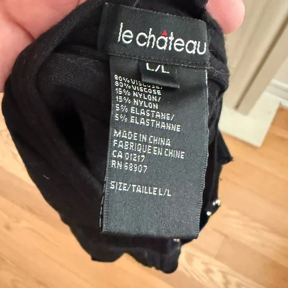 Gorgeous Black Rhinestone Detail Tank - size large - Picture 4 of 6